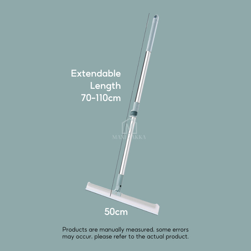 ๐ธ๐ฌ Ready Stock Magic Broom Sweeper Silicone Floor Scraper Extendable Floor Wiper Mop Bathroom Window Glass Cleaner 3 in1