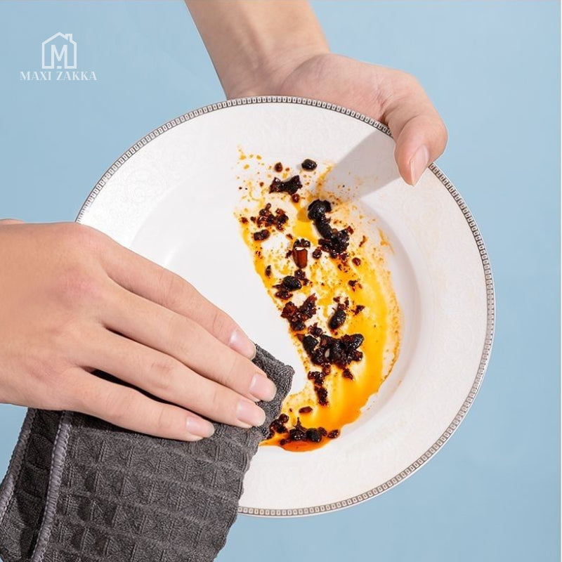 ๐ธ๐ฌ Ready Stock Microfiber Multi-purpose Cleaning Cloth Kitchen Household Hand Coffee Tea Towel Dish Table Hanging Rag