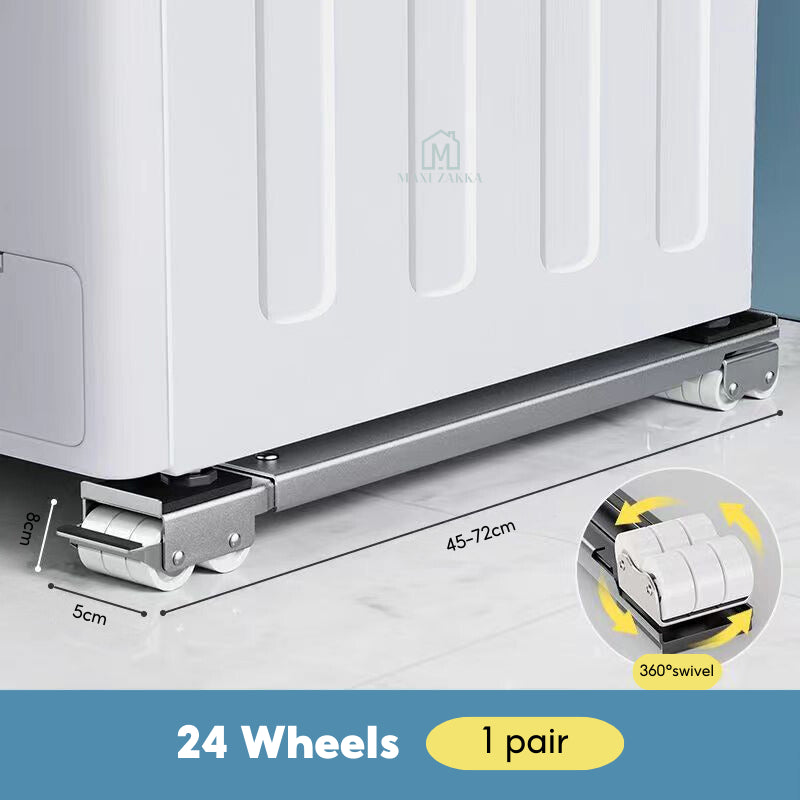 ๐ธ๐ฌReady Stock Washing Machine Base With Wheels Fridge Roller Base Refrigerator Stand Rack 360ยฐ Wheels