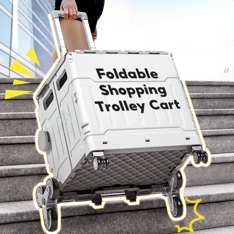 ๐ธ๐ฌ Ready Stock Foldable Grocery Shopping Trolley Large Utility Cart Collapsible Large Capacity Stair Climb 360 Rotatable