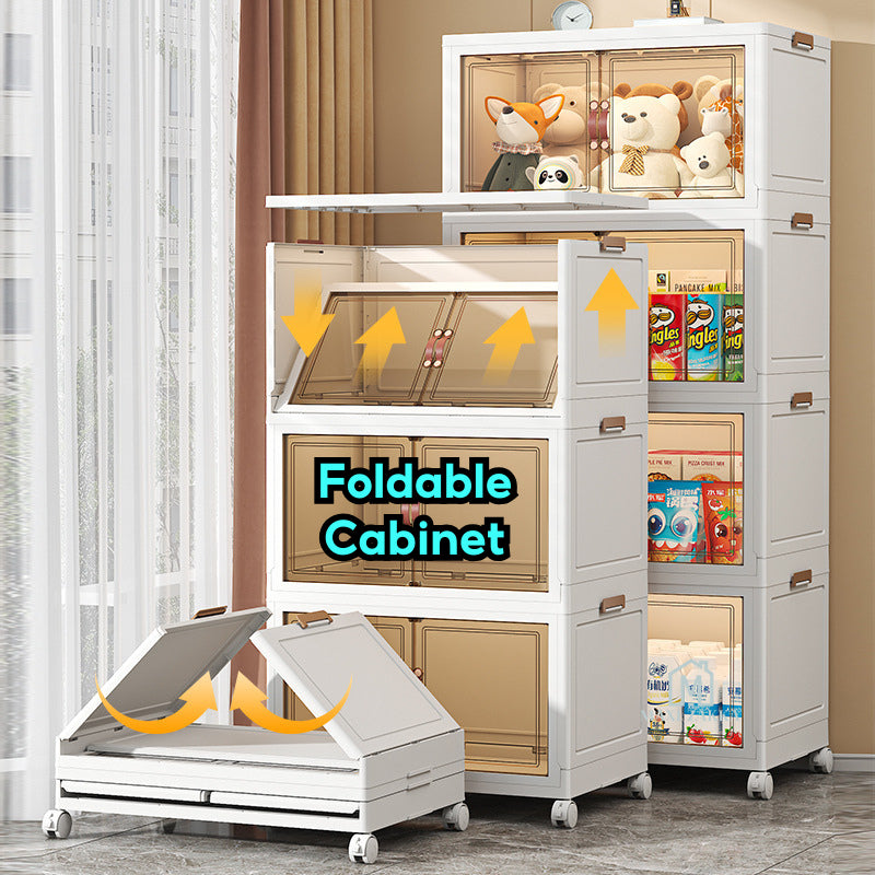 ๐ธ๐ฌ Ready Stock Foldable Cabinet Drawer Chest Stackable Storage Wardrobe Home Organizer Box Transparent Double Door Cloth