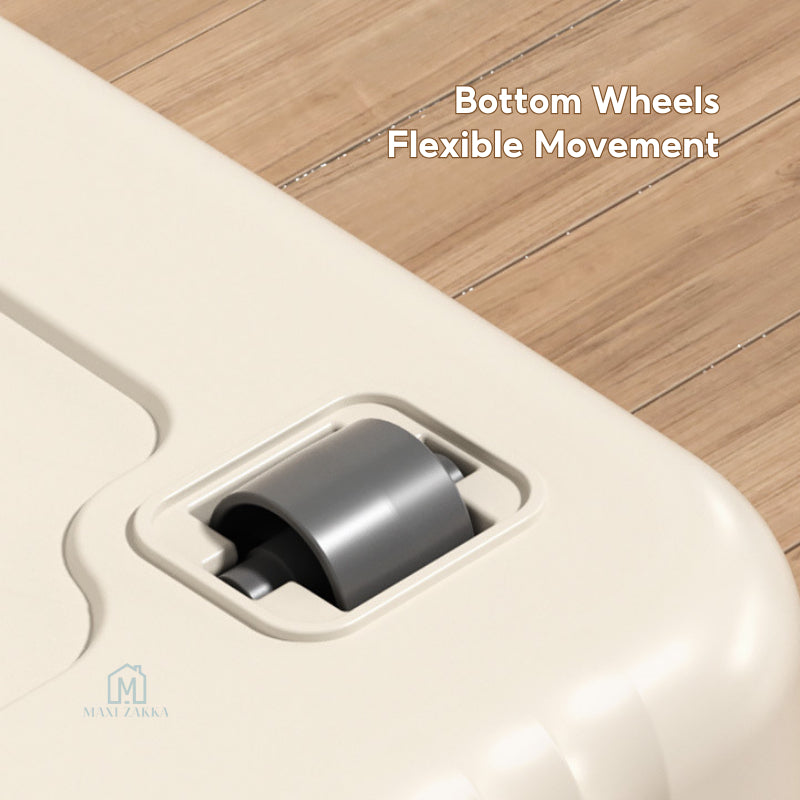๐ธ๐ฌ Local Stock Storage Box Stackable Large Plastic Container Wheel Lid Clothing Book Toy Home Cabinet Wardrobe Organizer