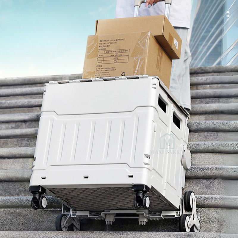 ๐ธ๐ฌ Ready Stock Foldable Grocery Shopping Trolley Large Utility Cart Collapsible Large Capacity Stair Climb 360 Rotatable