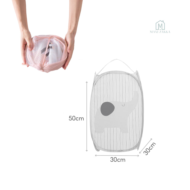 ๐ธ๐ฌ Ready Stock Foldable Laundry Basket Space Saving Dirty Clothes Storage Bag Shelves Toy Organizer Bathroom Large Capac