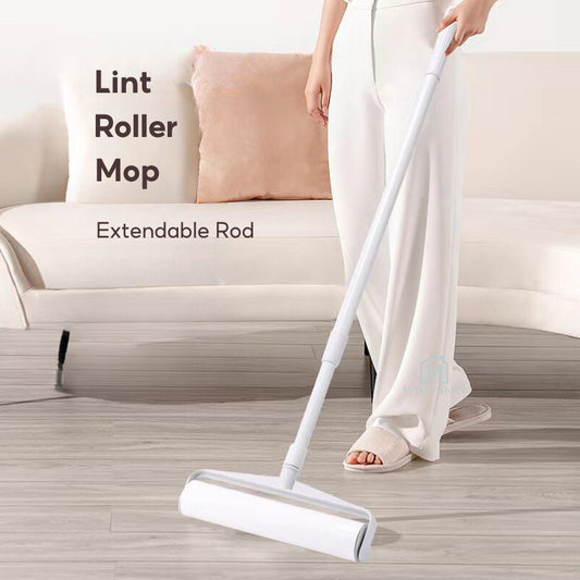 πΈπ¬ Ready Stock CHEAPEST Lint Roller Mop Dust Pet Hair Removal Extendable Rod Refill Sticky Paper Carpet Rug Bed Clothes
