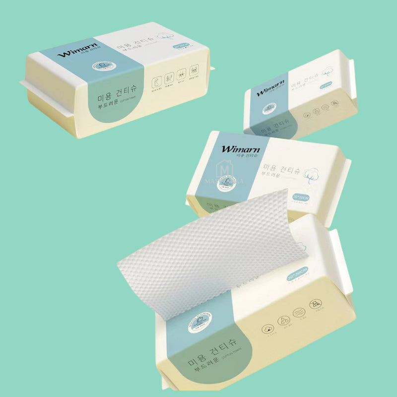 ๐ธ๐ฌ Ready Stock Disposable Towel Face Wash Towel Cleansing Tissue Beauty Makeup Removal Cotton Pearl Pattern
