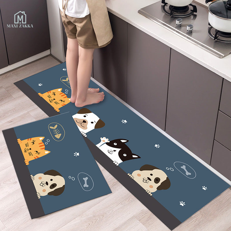 ๐ธ๐ฌ Ready Stock Long Bathroom Kitchen Floor Mat Water Absorbent Scratch Proof Anti-Slip Non-slip Door Foot Pad Carpet