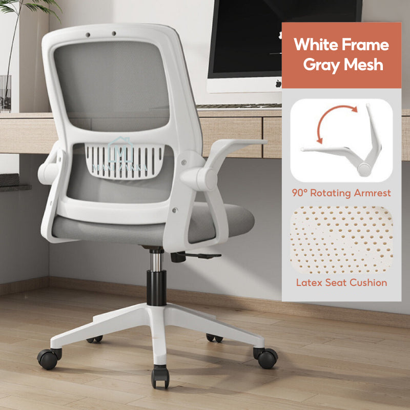 ๐ธ๐ฌ Ready Stock Ergonomic Office Home Gaming Chair Armrest Headrest Mesh Lumbar Support Height Adjustable Comfortable