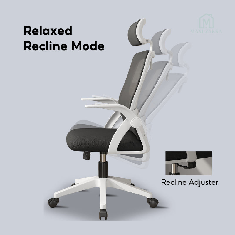 ๐ธ๐ฌ Ready Stock Ergonomic Office Home Gaming Chair Armrest Headrest Mesh Lumbar Support Height Adjustable Comfortable