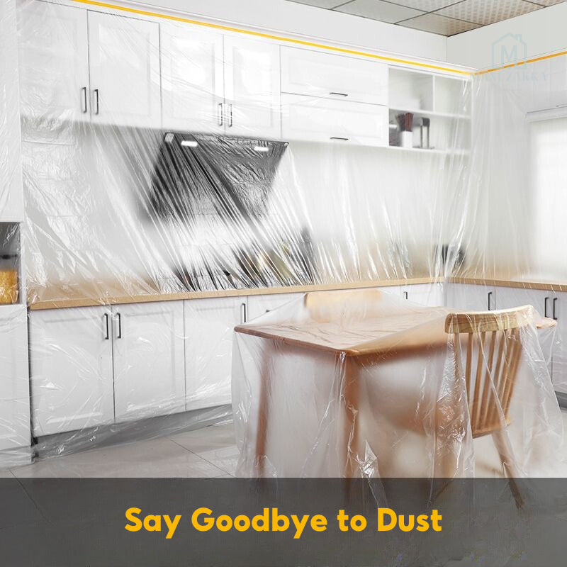 ๐ธ๐ฌ Ready Stock Plastic Dust Cover Disposable Furniture Appliance Dustproof Cover Renovation Paint Splash Protective Film