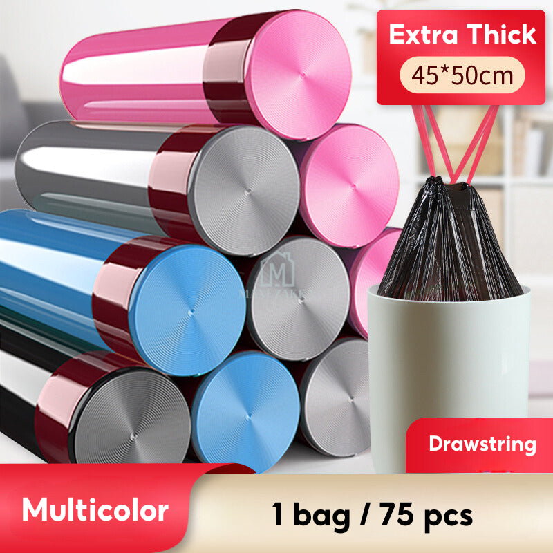 ๐ธ๐ฌ Ready Stock Drawstring Garbage Bag Trash Bag Rubbish Bag Thick Disposable Plastic Bag Dustbin Waste Bin