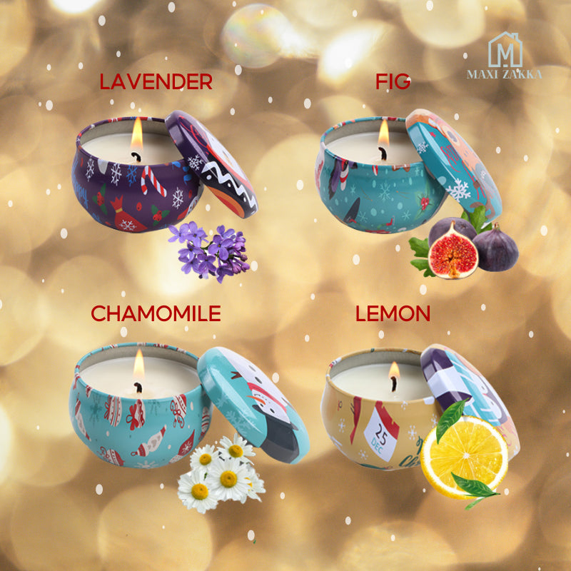 ๐ธ๐ฌ Christmas Gift Set Scented Candle Soy Wax Box Fragrance Party Gift