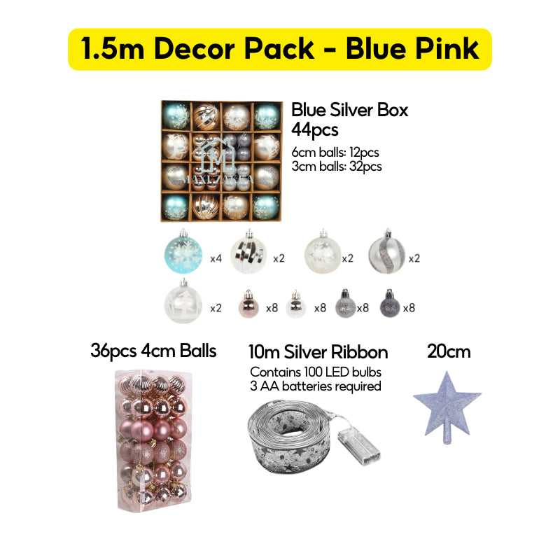 ๐ธ๐ฌ Ready Stock Premium Artificial Holiday Christmas Tree Value Decor Pack 150cm/180cm/210cm Full Dense Led Light Ribbon