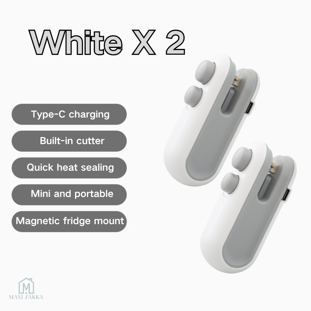 ๐ธ๐ฌ Ready Stock Mini Portable Sealer Machine Heat Sealing USB Charging Snack Food Plastic Bag Refrigerator Magnetic