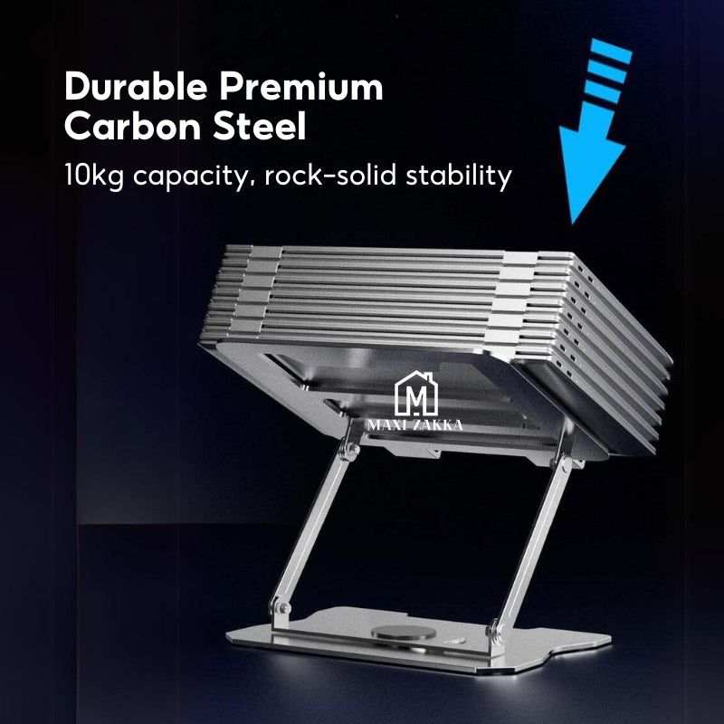 ๐ธ๐ฌ Ready Stock Stepless Laptop Stand Ergonomic Notebook Tablet 360ยฐ Rotating Foldable Carbon Steel Adjustable Height