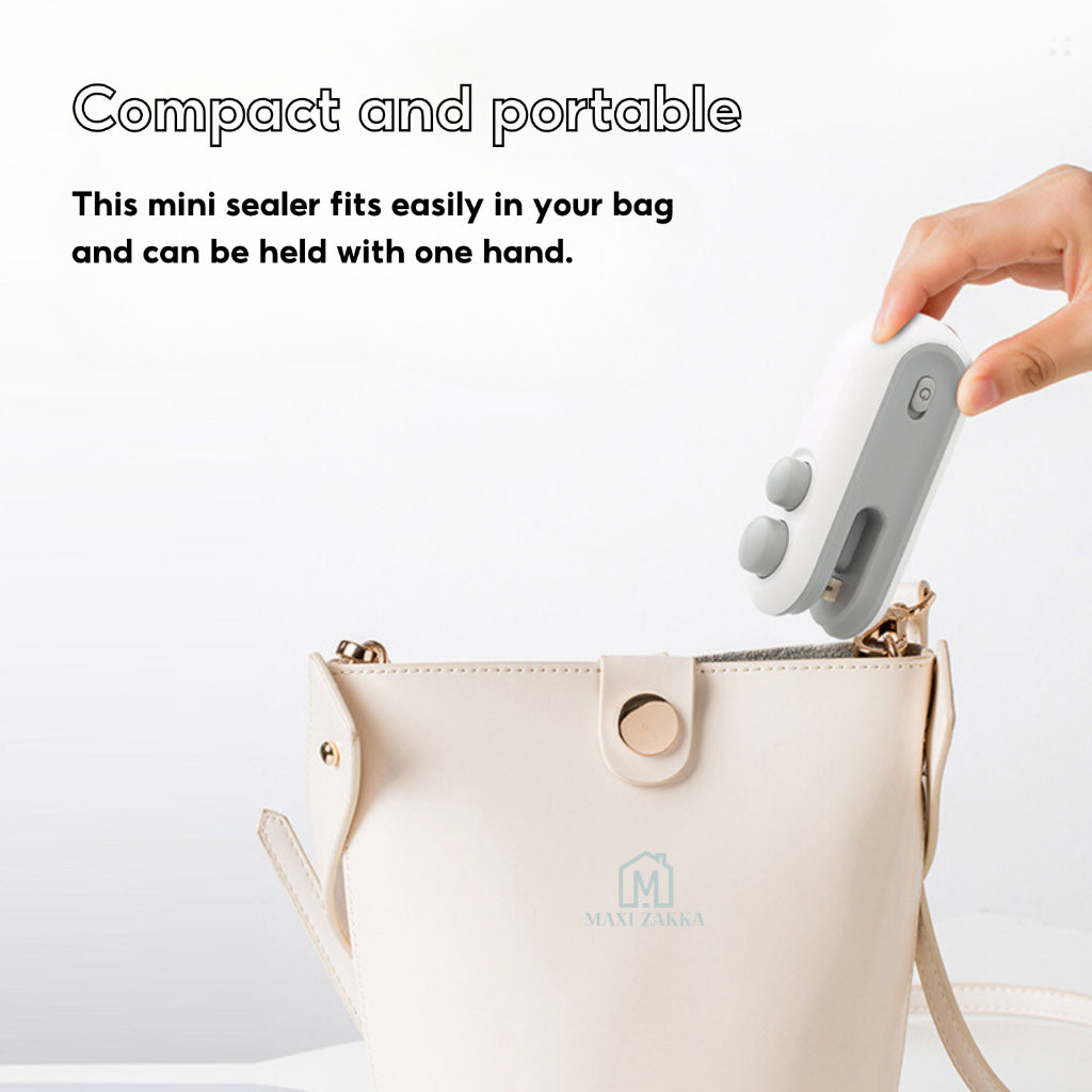 ๐ธ๐ฌ Ready Stock Mini Portable Sealer Machine Heat Sealing USB Charging Snack Food Plastic Bag Refrigerator Magnetic