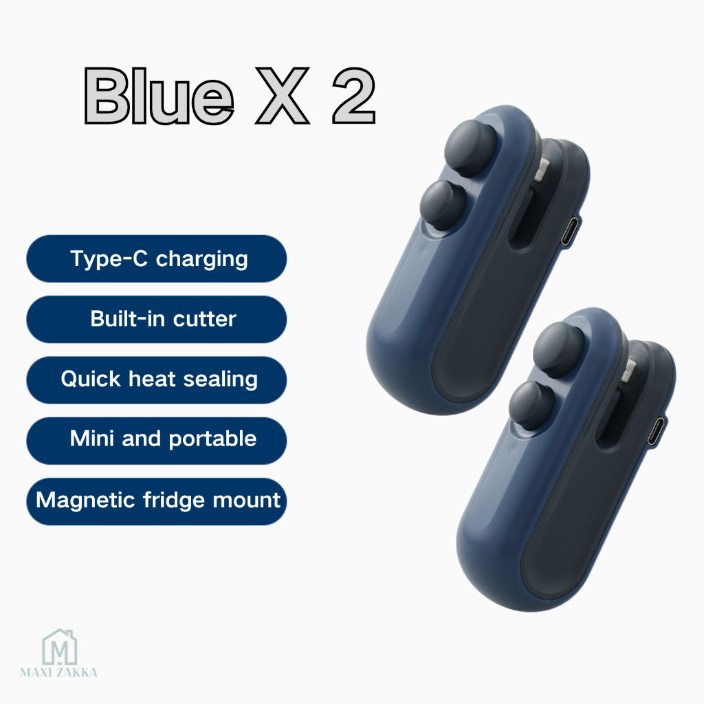 ๐ธ๐ฌ Ready Stock Mini Portable Sealer Machine Heat Sealing USB Charging Snack Food Plastic Bag Refrigerator Magnetic