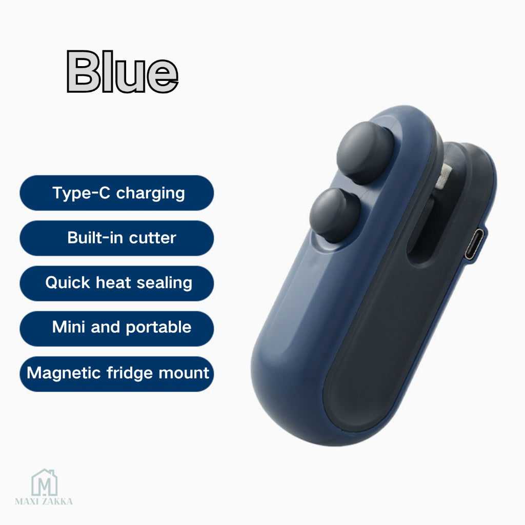 ๐ธ๐ฌ Ready Stock Mini Portable Sealer Machine Heat Sealing USB Charging Snack Food Plastic Bag Refrigerator Magnetic