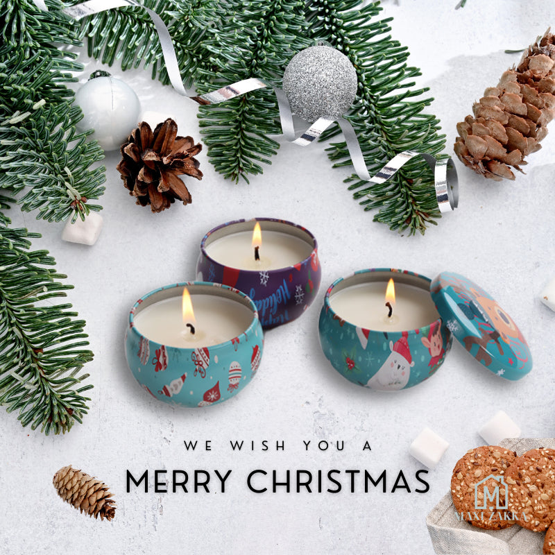 ๐ธ๐ฌ Christmas Gift Set Scented Candle Soy Wax Box Fragrance Party Gift