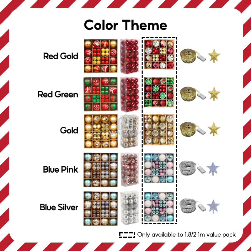 ๐ธ๐ฌ Ready Stock Premium Artificial Holiday Christmas Tree Value Decor Pack 150cm/180cm/210cm Full Dense Led Light Ribbon