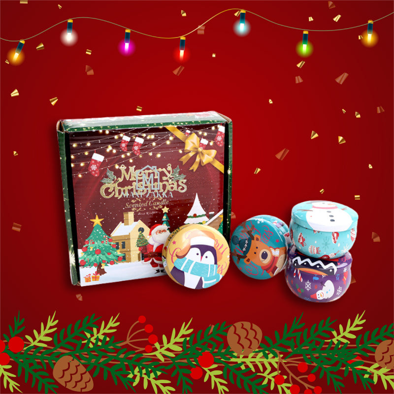 ๐ธ๐ฌ Christmas Gift Set Scented Candle Soy Wax Box Fragrance Party Gift