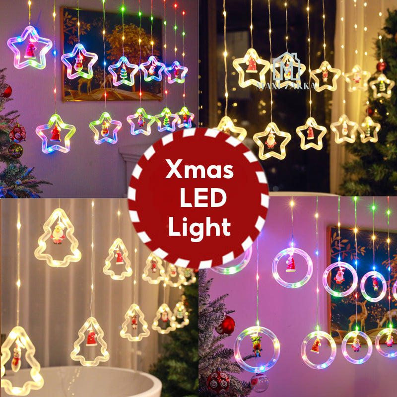 ๐ธ๐ฌ Ready Stock Christmas LED Lights Fairy Lights Decoration Window Curtain String Lights USB Waterproof Party Decor
