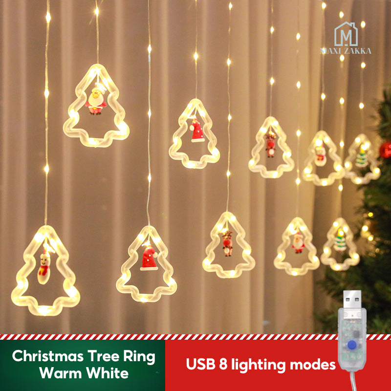 ๐ธ๐ฌ Ready Stock Christmas LED Lights Fairy Lights Decoration Window Curtain String Lights USB Waterproof Party Decor