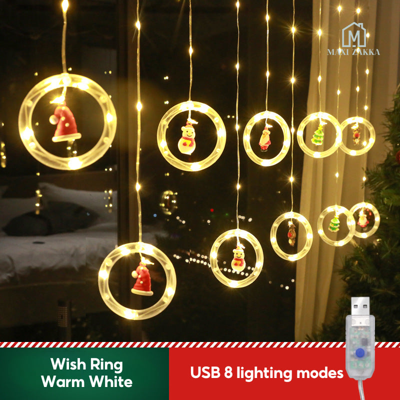 ๐ธ๐ฌ Ready Stock Christmas LED Lights Fairy Lights Decoration Window Curtain String Lights USB Waterproof Party Decor