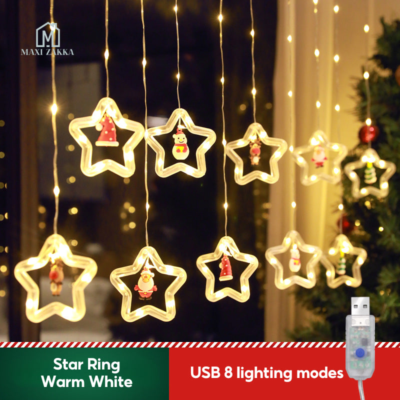 ๐ธ๐ฌ Ready Stock Christmas LED Lights Fairy Lights Decoration Window Curtain String Lights USB Waterproof Party Decor