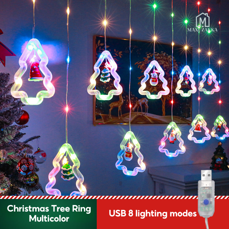 ๐ธ๐ฌ Ready Stock Christmas LED Lights Fairy Lights Decoration Window Curtain String Lights USB Waterproof Party Decor