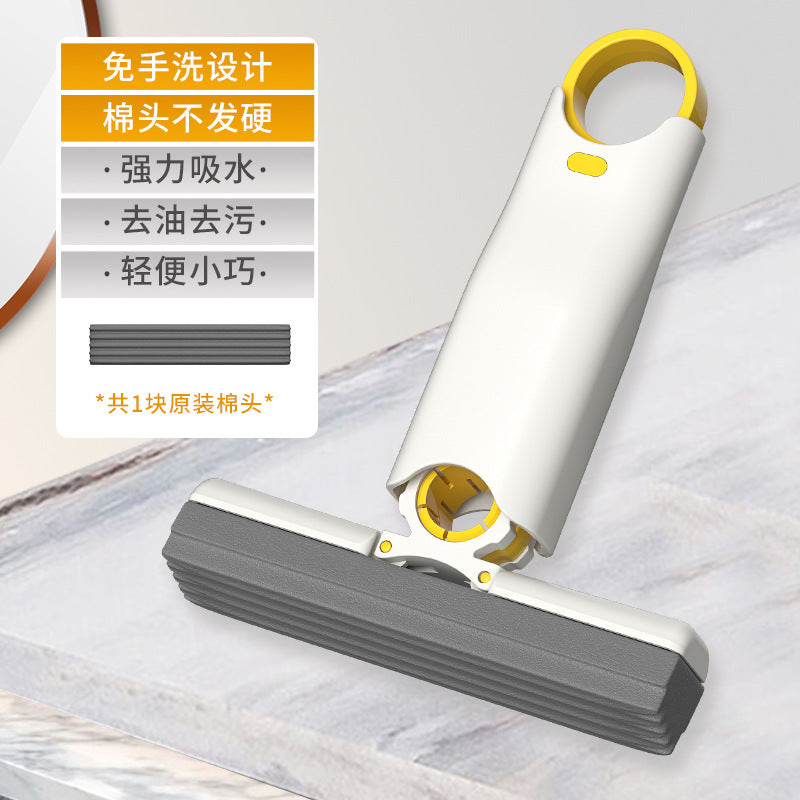 ๐ธ๐ฌ Ready Stock Hands-Free Lazy Sponge Mop Household Mini Desktop Glass Cleaning Tools Bathroom Toilet Portable Brush Car