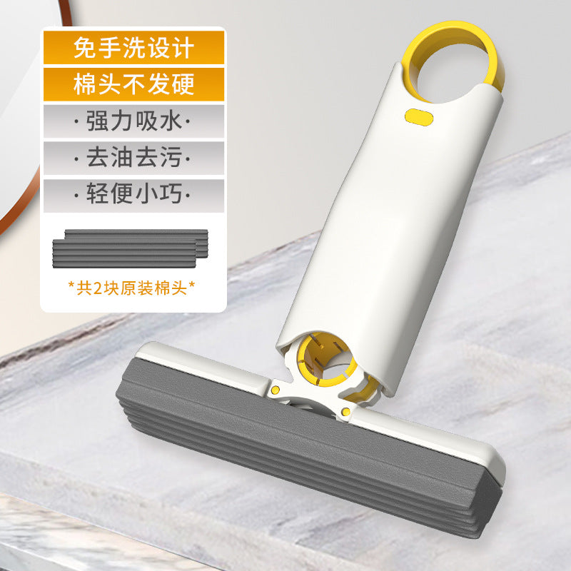 ๐ธ๐ฌ Ready Stock Hands-Free Lazy Sponge Mop Household Mini Desktop Glass Cleaning Tools Bathroom Toilet Portable Brush Car