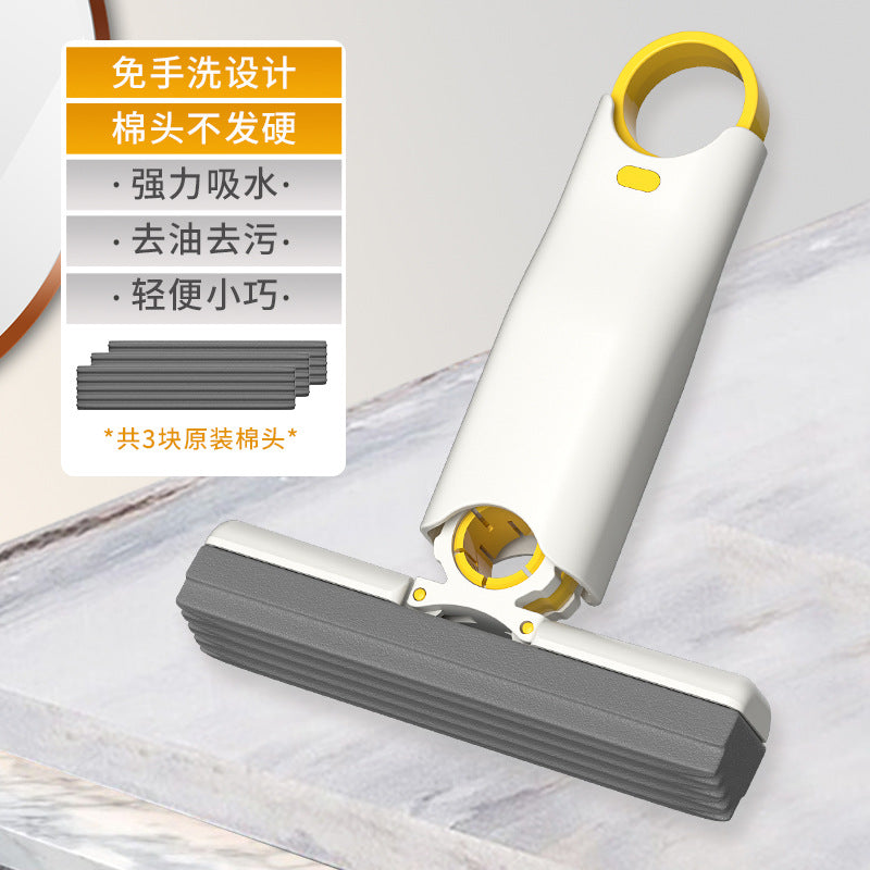 ๐ธ๐ฌ Ready Stock Hands-Free Lazy Sponge Mop Household Mini Desktop Glass Cleaning Tools Bathroom Toilet Portable Brush Car