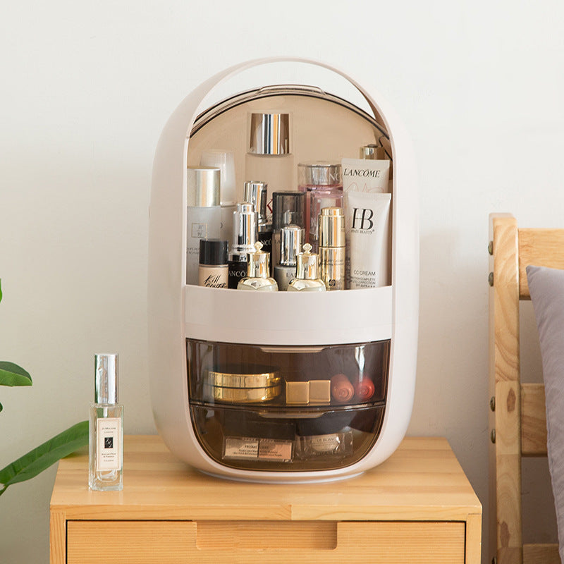 Plastic Table Makeup Bottles Organizer Cosmetic Storage Box Transparent Drawers Jewellery Jewelry Beauty Box