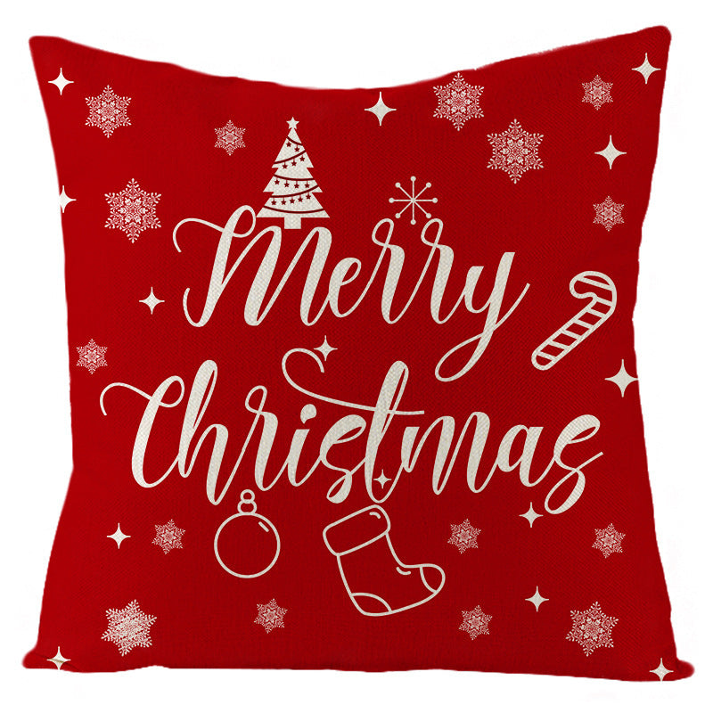 ๐ธ๐ฌ SG Seller Christmas Decoration Red Cushion Cover 45 x 45 cm Throw Pillow Sofa Pillow Cover Case Single Sided Print