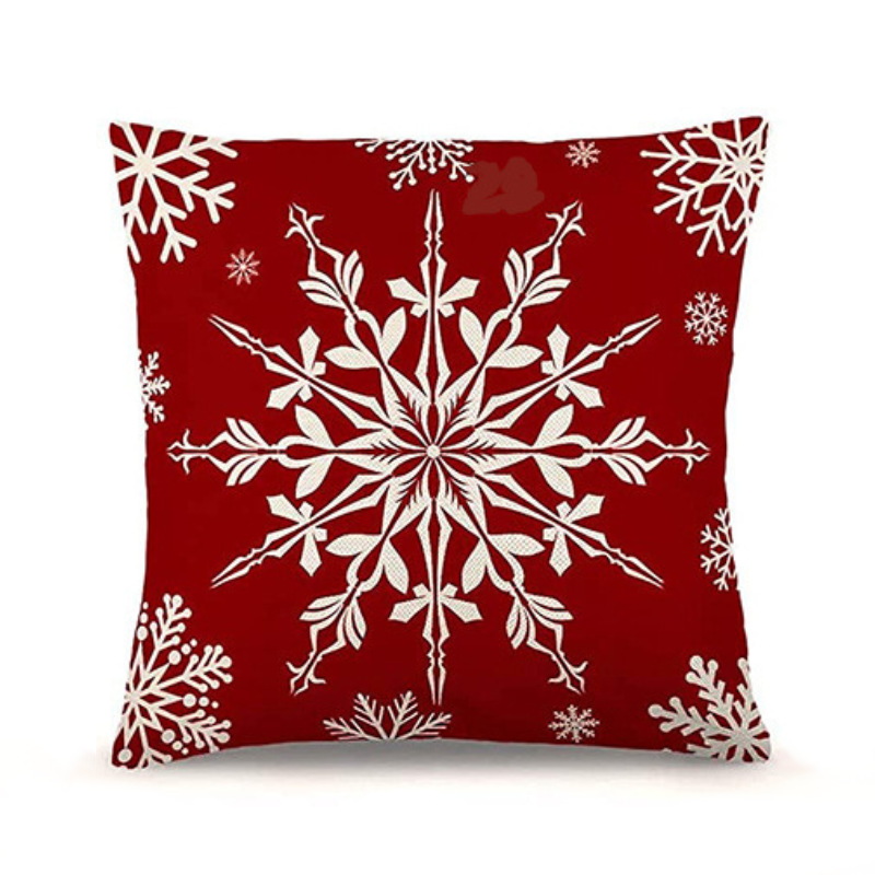 ๐ธ๐ฌ SG Seller Christmas Decoration Red Cushion Cover 45 x 45 cm Throw Pillow Sofa Pillow Cover Case Single Sided Print