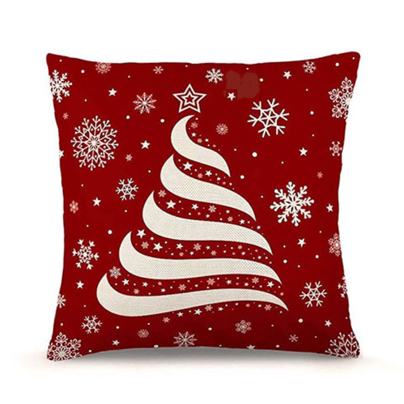 ๐ธ๐ฌ SG Seller Christmas Decoration Red Cushion Cover 45 x 45 cm Throw Pillow Sofa Pillow Cover Case Single Sided Print