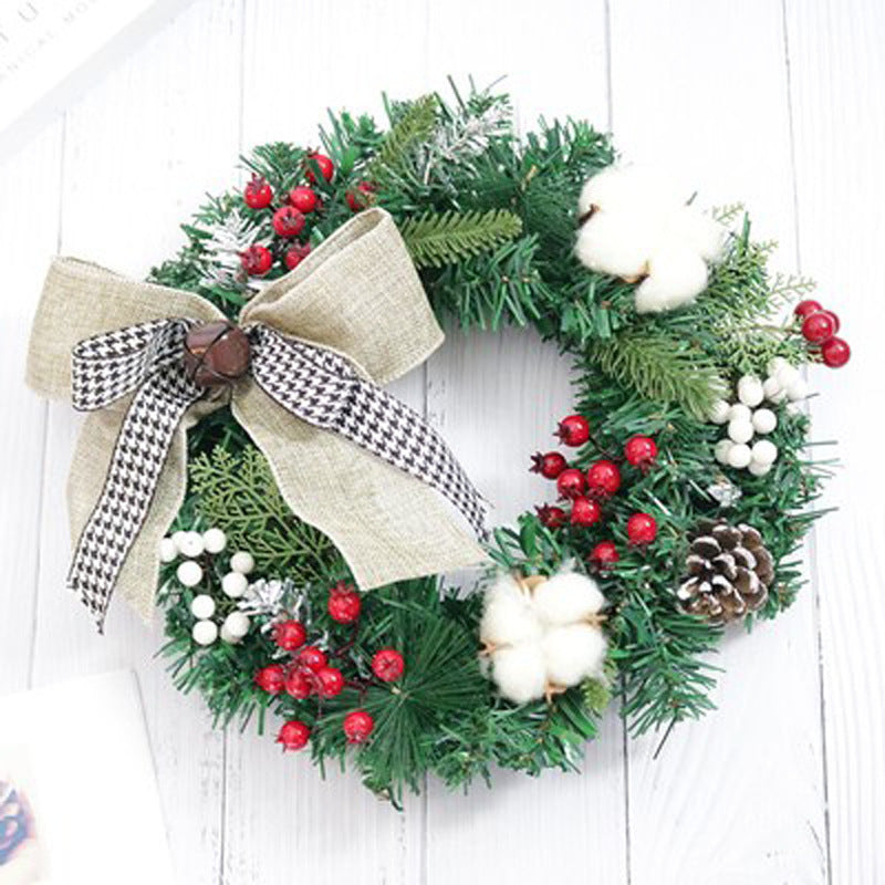 ๐ธ๐ฌ Local Stock Christmas Wreath Decoration Door Hanging New Rattan Wreath 30cm 40cm Courtyard Hotel Shopping Mall