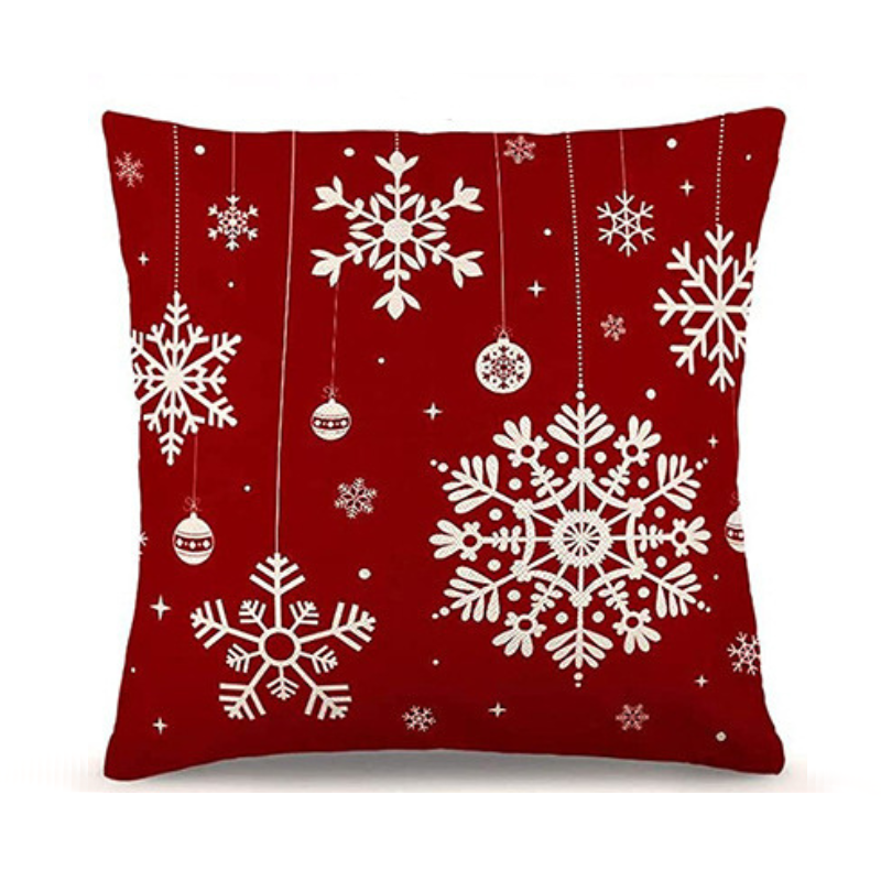 ๐ธ๐ฌ SG Seller Christmas Decoration Red Cushion Cover 45 x 45 cm Throw Pillow Sofa Pillow Cover Case Single Sided Print