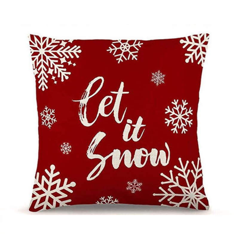 ๐ธ๐ฌ SG Seller Christmas Decoration Red Cushion Cover 45 x 45 cm Throw Pillow Sofa Pillow Cover Case Single Sided Print