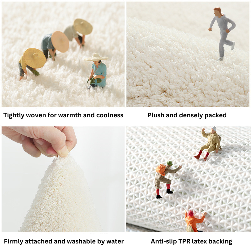 ๐ธ๐ฌ Ready Stock Lamb's Wool Tatami Rug, Soft & Durable, Ideal for Bedroom & Living Room, Home Decor & Bedside Foot Mat