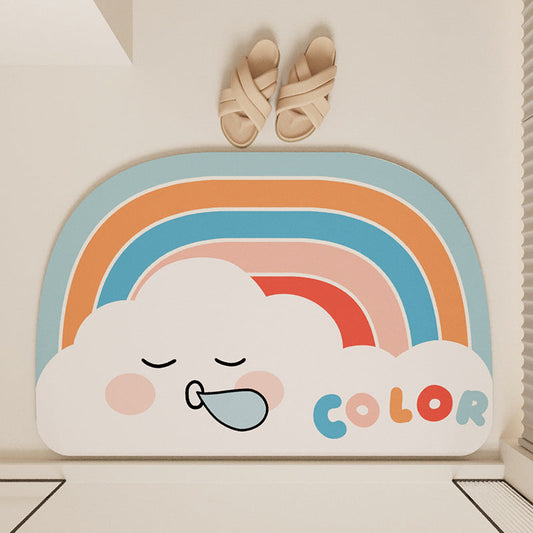 New Generation Absorbent Soft Anti-Slip Diatomite Floor Mat - Rainbow Designs