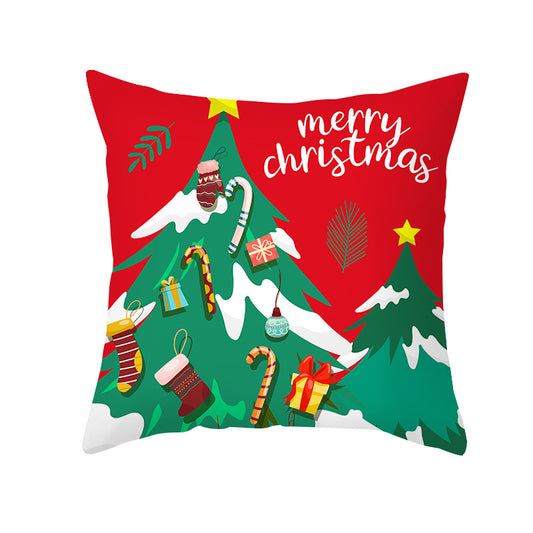 ๐ธ๐ฌ SG Seller Christmas Decoration Red Cushion Cover 45 x 45 cm Throw Pillow Sofa Pillow Cover Case Single Sided Print