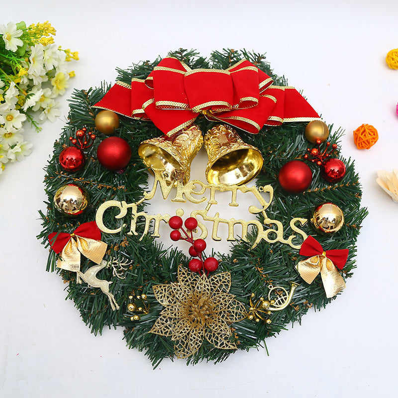 🇸🇬 Local Stock Christmas Wreath Decoration Door Hanging New Rattan Wreath 30cm 40cm Courtyard Hotel Shopping Mall