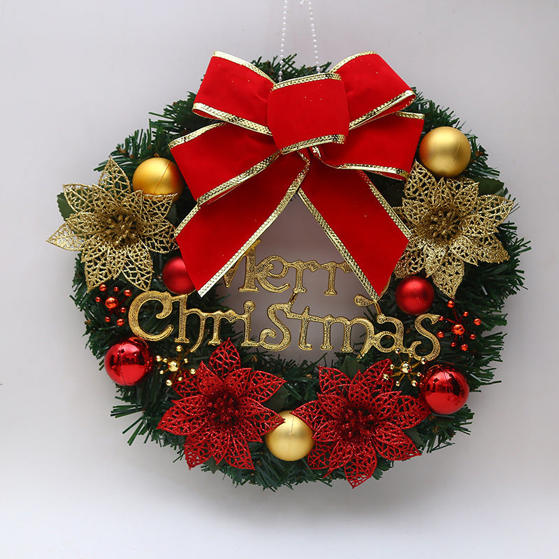 🇸🇬 Local Stock Christmas Wreath Decoration Door Hanging New Rattan Wreath 30cm 40cm Courtyard Hotel Shopping Mall