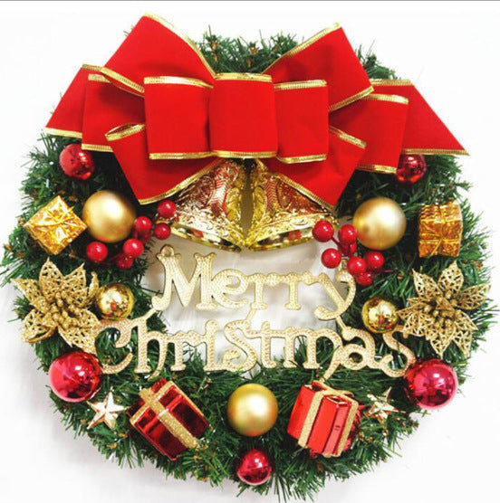 🇸🇬 Local Stock Christmas Wreath Decoration Door Hanging New Rattan Wreath 30cm 40cm Courtyard Hotel Shopping Mall