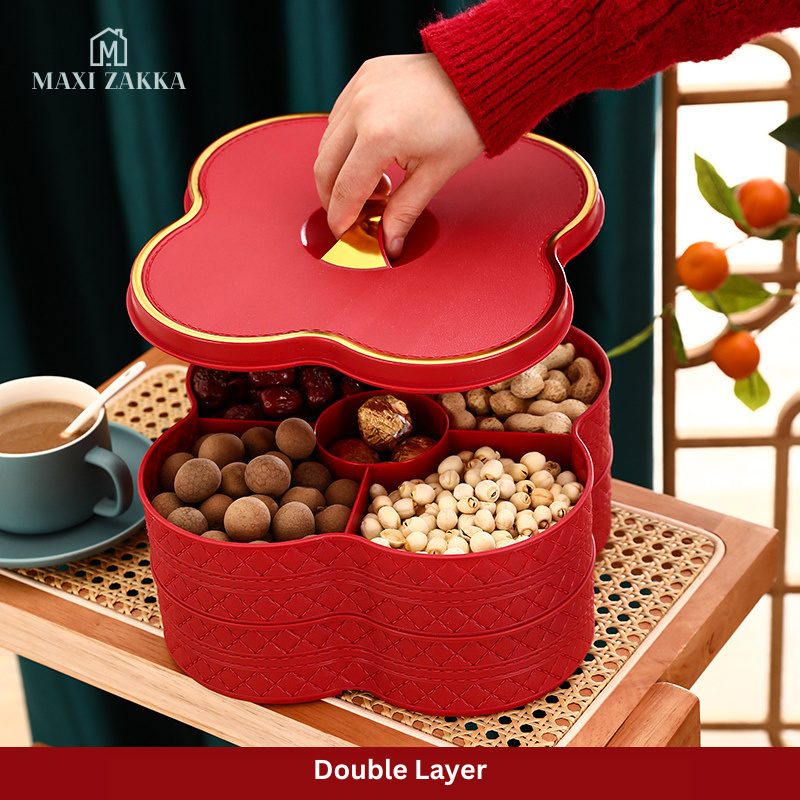 🇸🇬 Ready Stock Candy Tray Sweet Nut Snack Platter Box Cookie Biscuit Container Plate Assortment CNY Chinese New Year