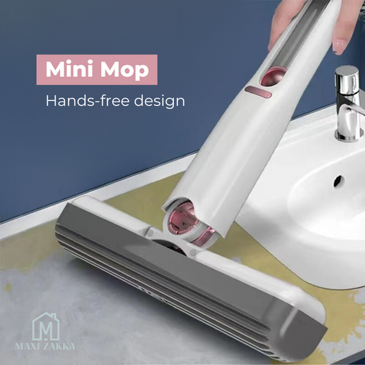 🇸🇬 Ready Stock Hands-Free Lazy Sponge Mop Household Mini Desktop Glass Cleaning Tools Bathroom Toilet Portable Brush Car