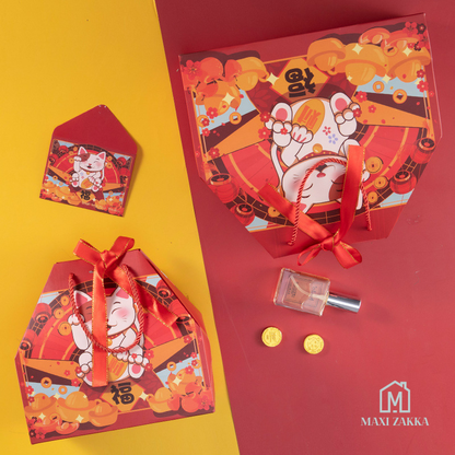 🇸🇬 Ready Stock CNY Paper Gift Bag Mandarin Orange Candy Lucky Bag Fortune Gift Bag Chinese New Year 2024 Red Carrier Bag