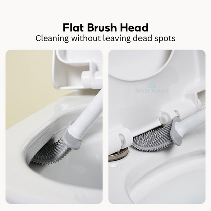 🇸🇬 Ready Stock Toilet Brush With Holder Wall Mounted Silicone Toilet Brush Cleaning Brush Cleaner Scrubber